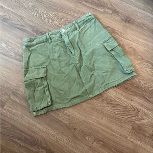 Princess Polly Sage Green Cargo Mini Skirt